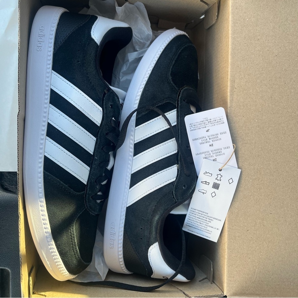 Adidas Black and White Athletic Sneakers - Picture 2 of 7